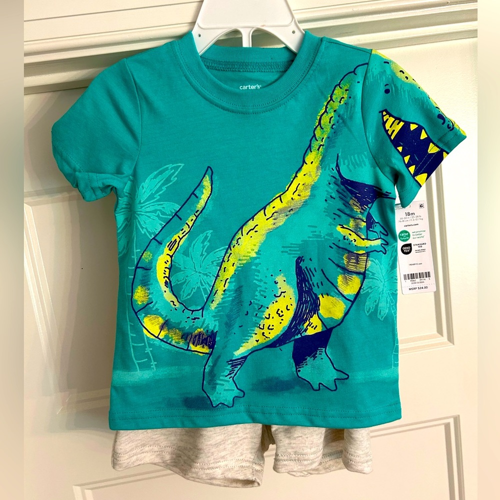 Carter's Blue and Yellow Dinosaur Tee